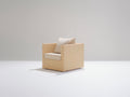 Fauteuil de jardin en résine tressée 98x88x72 cm - naturel et beige - assise profonde
